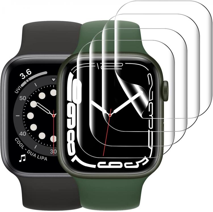 all in one place שעונים 8pcs/lot Screen Protector Hydraulic Film For Apple Watch Series 7 45mm 41mm Protective Films Clear 3D Transparent Full Cover New