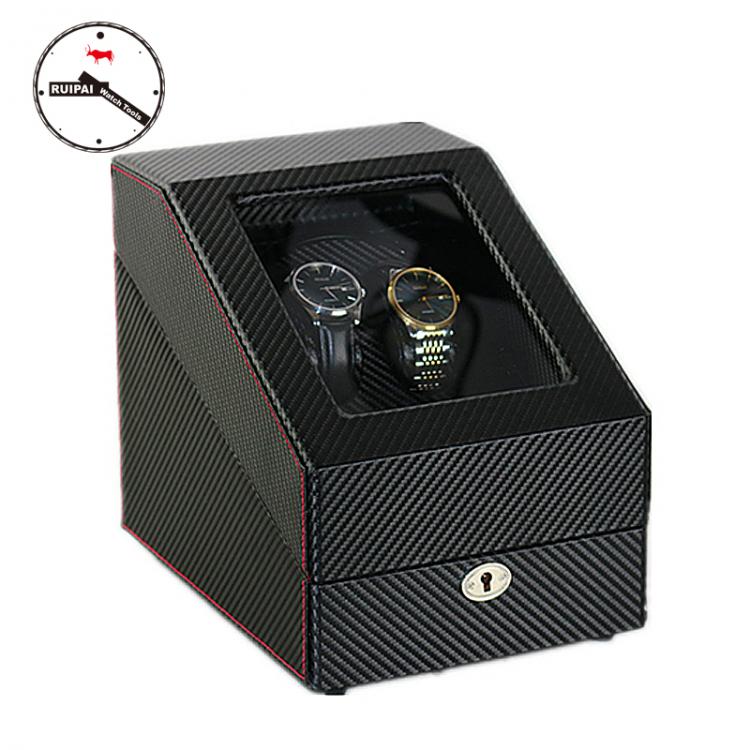 all in one place שעונים 2017 Latest Wood Watch Winder Black Carbon Fibre Ultra Quite Motor 5 Modes Automatic Watch Winder