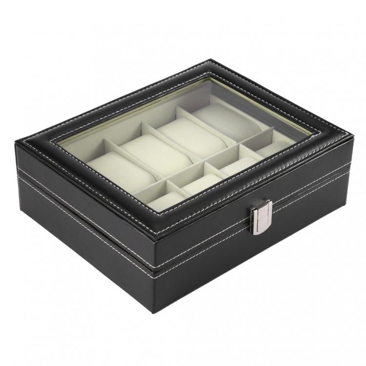 all in one place שעונים 10 Grids PU Leather Watch Box Jewelry Storage Organizer Watches Display Holder Casket Luxury Gifts