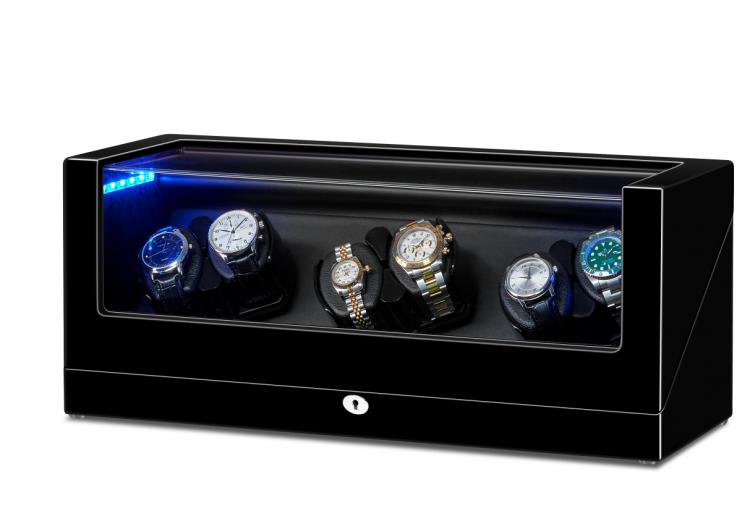 all in one place שעונים Good Quality Wooden Watch Winder with Quiet Motors 6+0 Storage High Quality LED Light