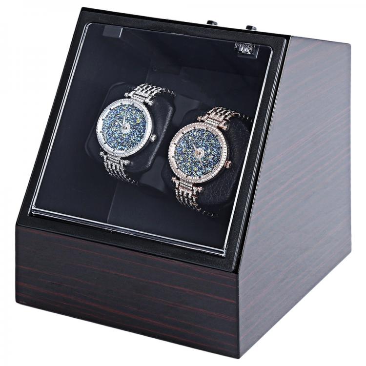 all in one place שעונים Elegant Wooden Automatic Watch Winder Auto Silent Watch Winder Irregular Shape Transparent Cover Wristwatch Box with US Plug