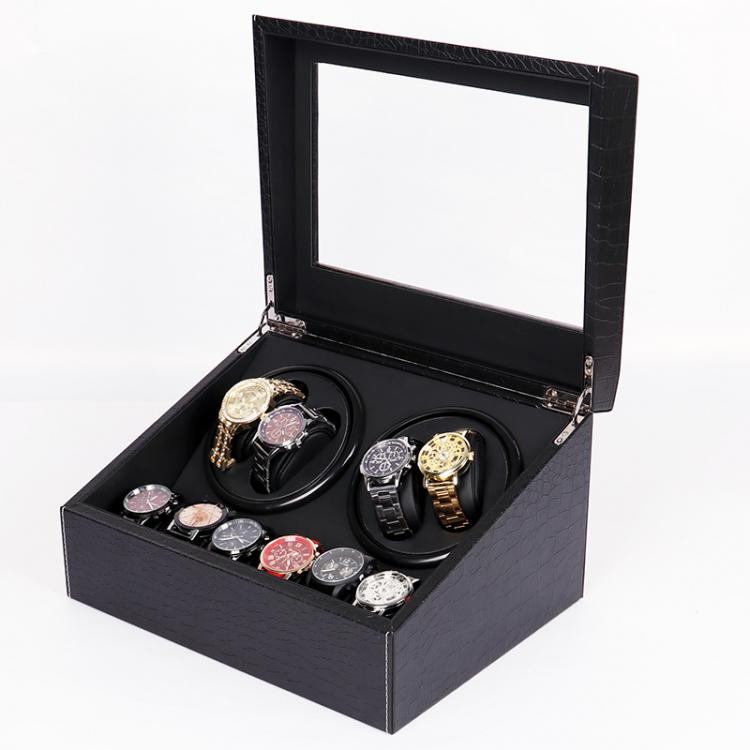 all in one place שעונים 4 slots High Class Motor Watch Shaker Watch Winder Case Holder Display men wooden watch winder box 0908-24