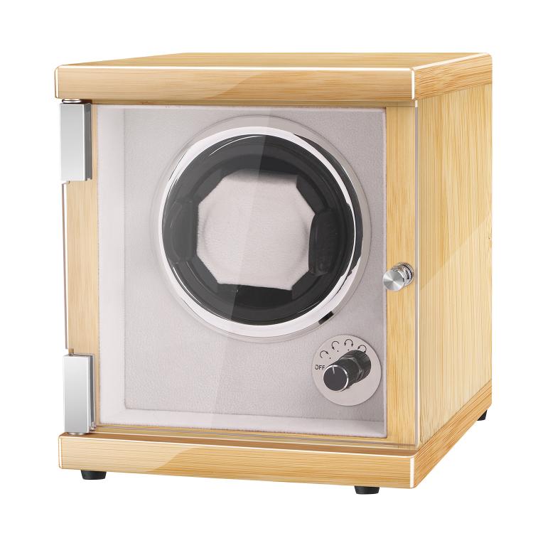 all in one place שעונים New Rubber wood Watch Winder with Quiet Motors 1+0 Storage Beige flannel  Interior High Quality Wholesale Box LED