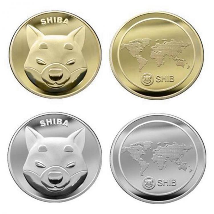 all in one place עיצוב פנים Shiba Inu Shib Coin Commemorative Coins Collectible Metal Gold Plated Souvenir Badge Home Decoration Crafts Desktop Ornaments