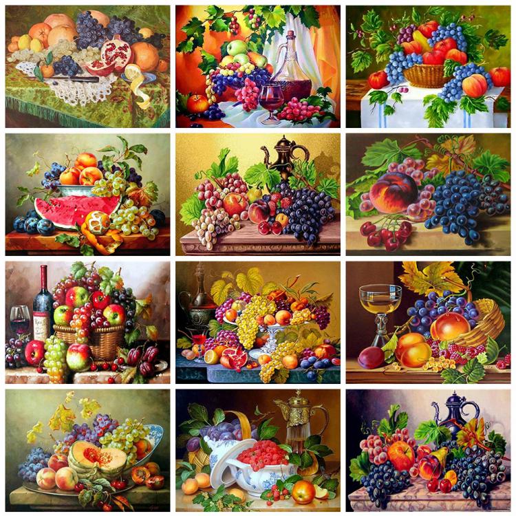 all in one place עיצוב פנים Modern Grape Apple Canvas Painting Nordic Fruit Kitchen Posters and Prints Wall Art Pictures for Living Room Home Decoration
