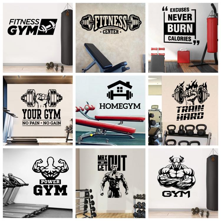 all in one place עיצוב פנים Large 73cmX104cm Fitness Quote Vinyl Wall Stickers For Gym Rooms Decor Fitness Room Sticker Motivate Frse Vinyl Wall Decals