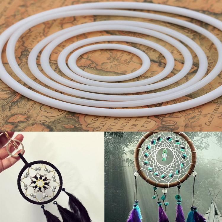 all in one place עיצוב פנים 10/20/30 PCS Dreamcatcher Round Hoops White Plastic Circles DIY Dreamcatcher Material Accessories
