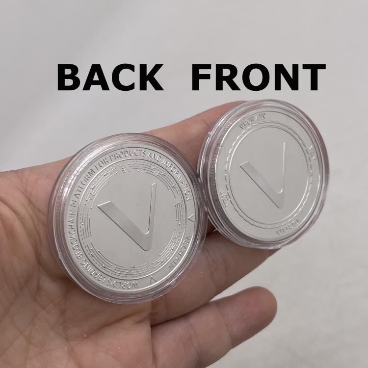 all in one place עיצוב פנים CO44 Beautiful V COIN VECHAIN WORLD LEADING BLOCKCHAIN PLATFORM FOR PRODUCTS Digital Money Silver Plated Crypto Coin