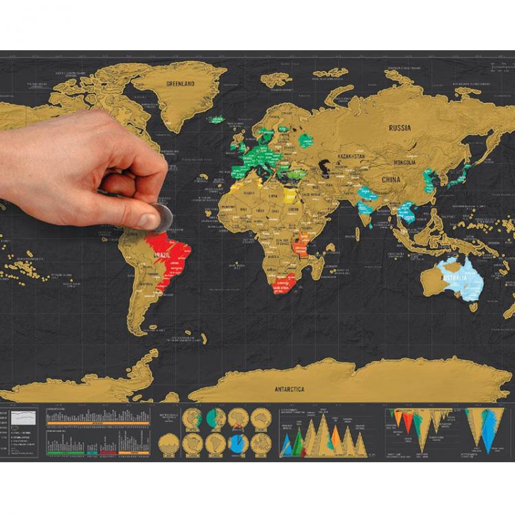 all in one place עיצוב פנים 1pc Deluxe Erase World Travel Map Scratch Off World Map Travel Scratch For Map Room Home Office Decoration Wall Stickers