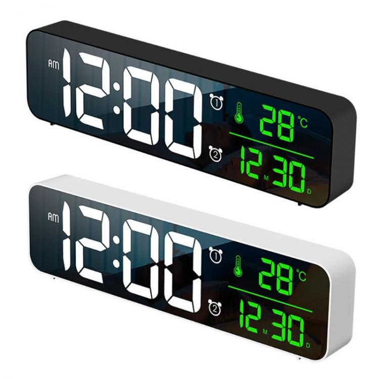 all in one place עיצוב פנים Electronic LED Digital Large Display Morning Alarm Clock Music Brightness USB Rechargeable Clock Snooze Timer for Home