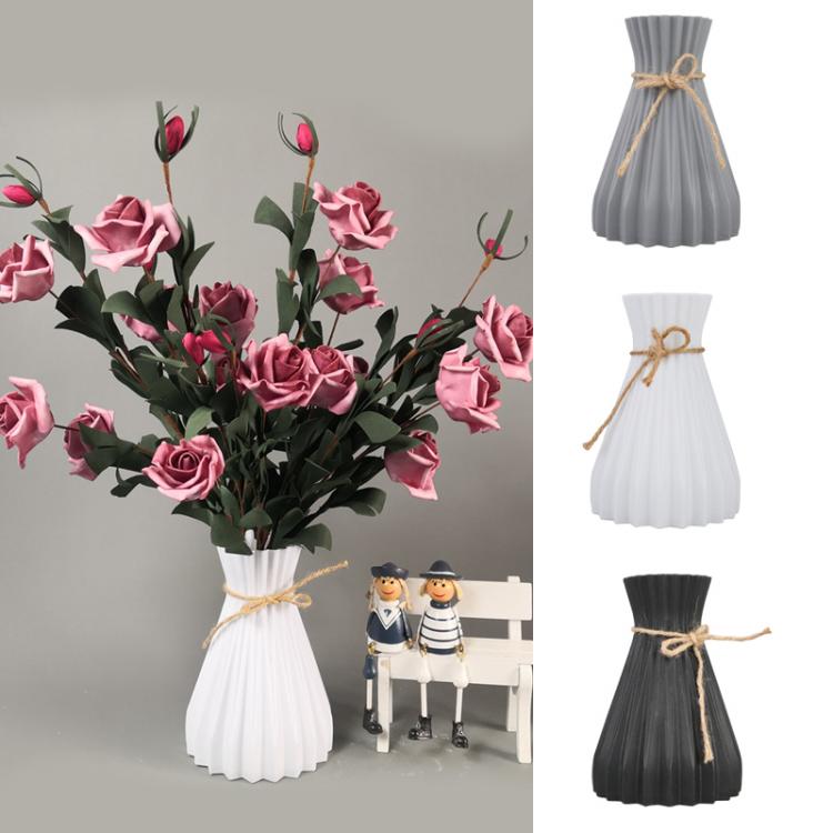 all in one place עיצוב פנים Vase decoration household plastic vase white rattan new waist vase crafts vase decoration home flower girl basket for wedding