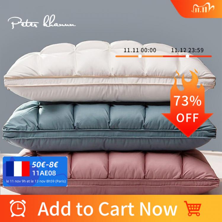 all in one place עיצוב פנים Peter Khanun 3D Bread Goose Down and Feather Bed Pillows for Sleeping 100% Cotton Cover with Natural Filling King Queen Size P01