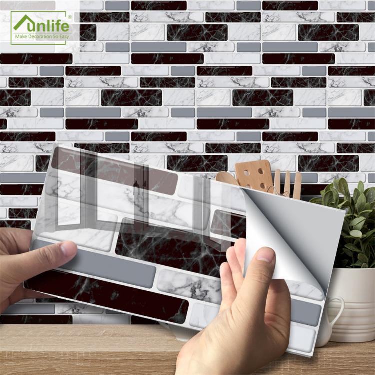 all in one place עיצוב פנים 9/27/54PCS Mosaic Brick Tile Stickers For Bathroom Kitchen Wallpaper Waterproof Self-adhesive DIY Wall Sticker Home Decor Decal