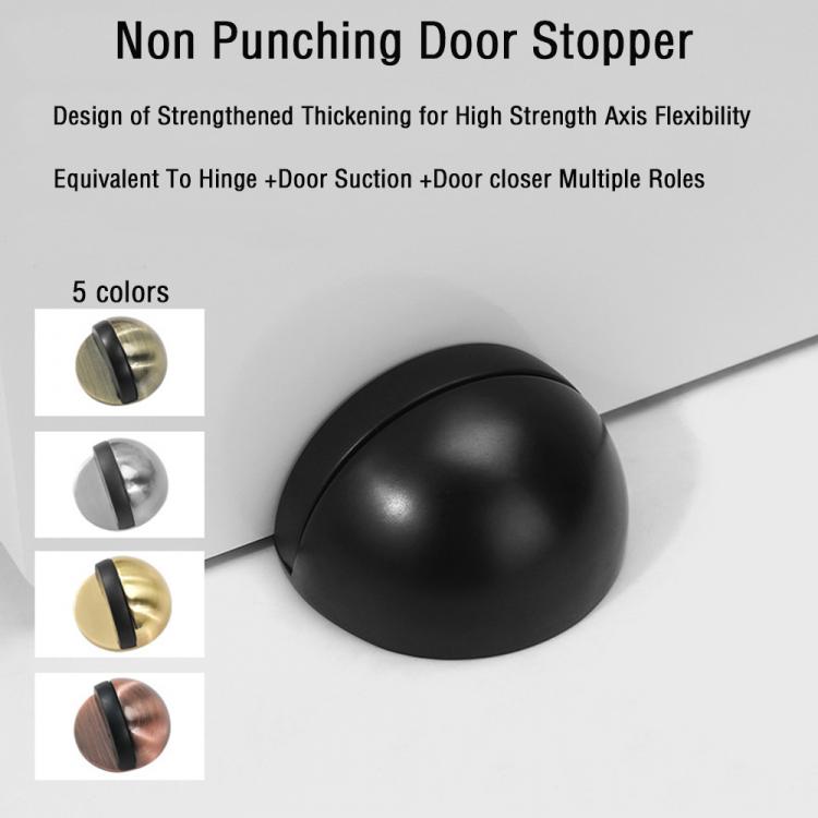 all in one place עיצוב פנים 1pc Zinc Alloy Rubber Door Stopper Non Punching Sticker Hidden Door Holder Catch Floor Mounted Nail-free Door Stop Door Hardware