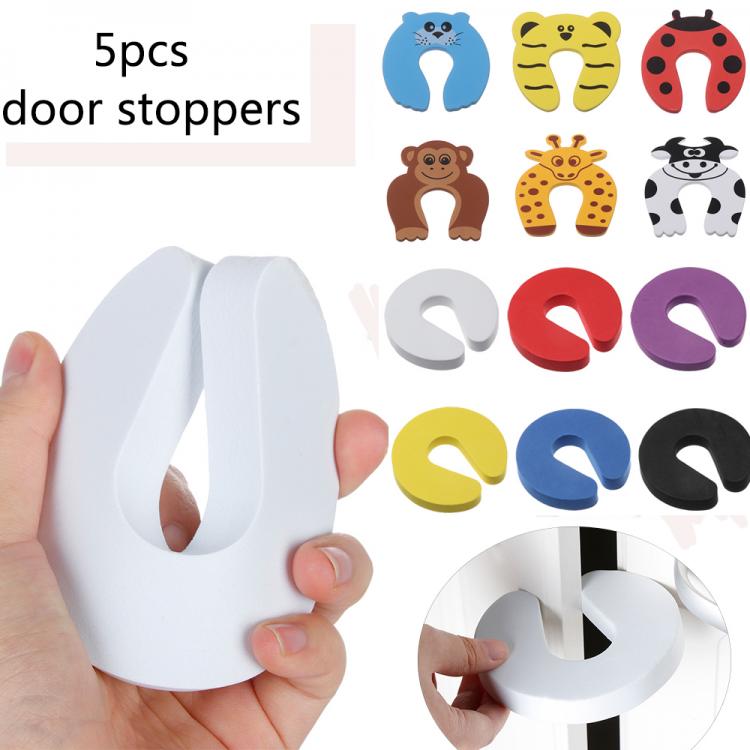 all in one place עיצוב פנים 5Pcs Baby Safety Durable Foam EVA Door Stopper Finger Protect Pinch Holder Door Hardware Sofa Home Accessories