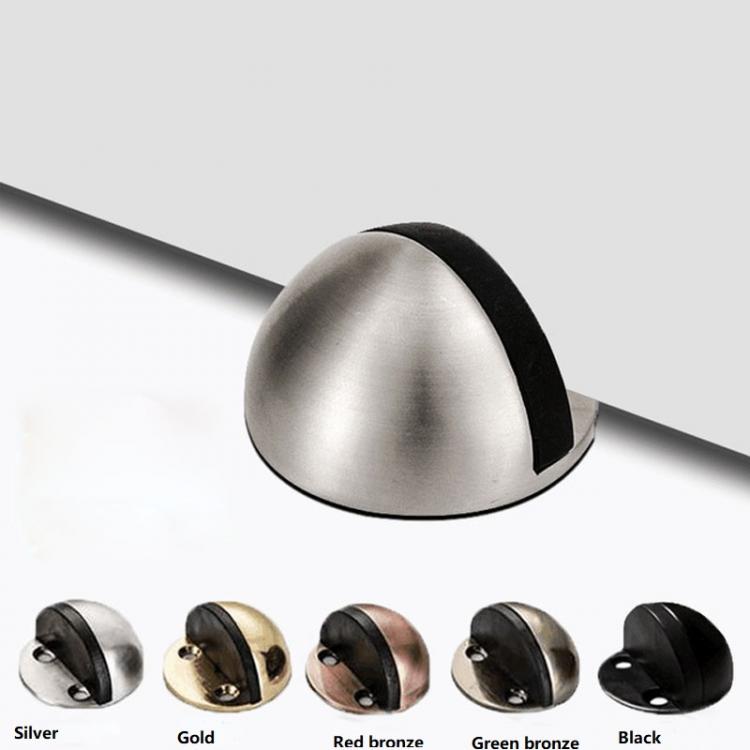 all in one place עיצוב פנים Stainless Steel rubber door stoppers dual no punching  floor bumper nail free safety wedge wall door holder wall protector