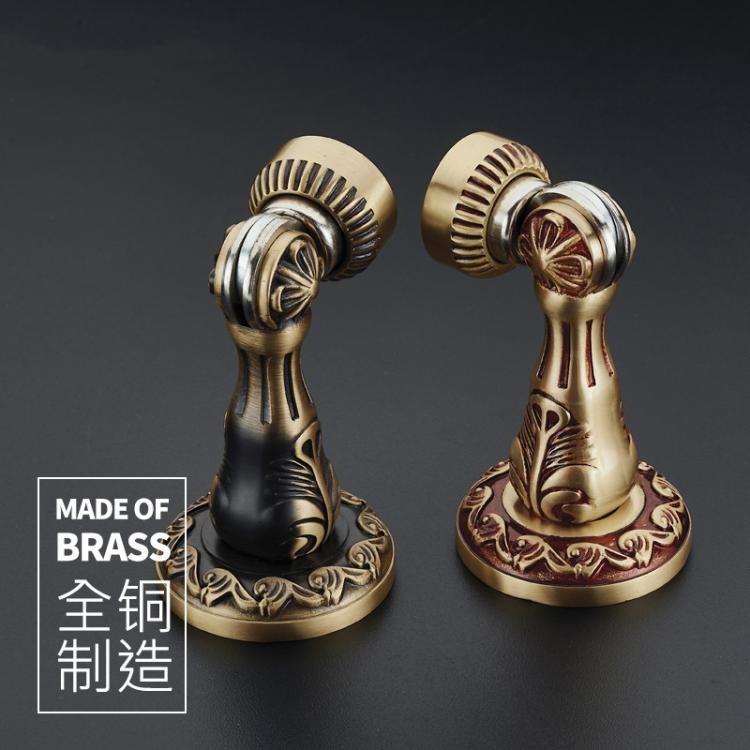all in one place עיצוב פנים Brass European door stop strong magnetic door keeps door bumper simple style high quality electroplated door stopper