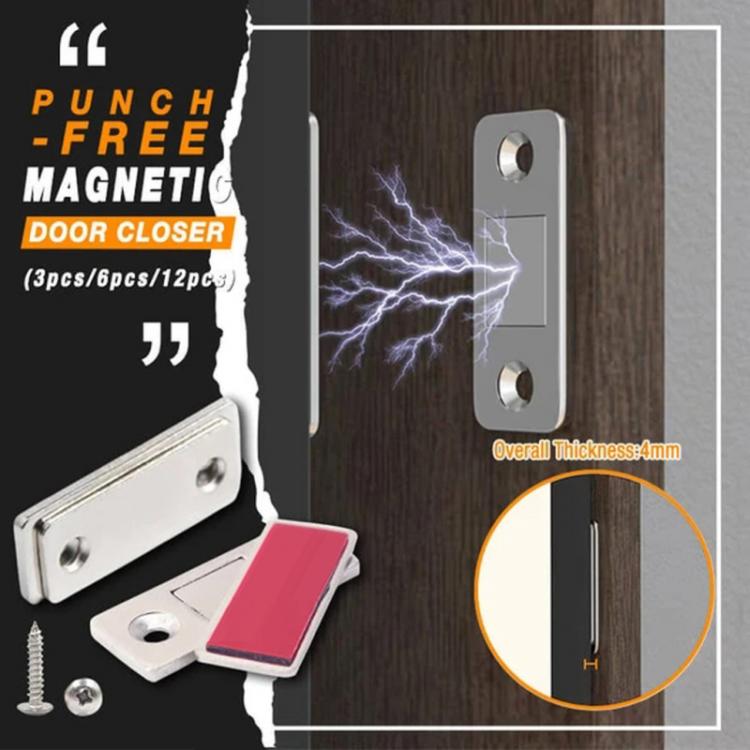 all in one place עיצוב פנים 1 Set Magnetic  Invisible Door Stopper Punch-free Doorstop Latch Closed Closer Magnet Wardrobe Door Closer Hardware Door Stopper