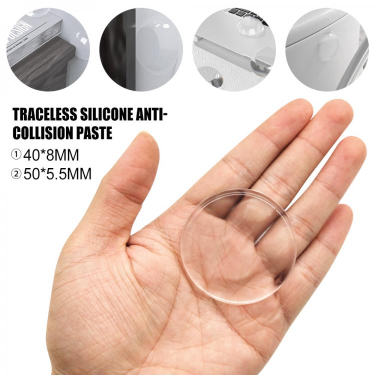 all in one place עיצוב פנים 6pcs Transparent Soft Silicone Wall Protector Door Handle Bumper Protective Plug Non-slip Self-adhesive Round Doors Stop Muffler