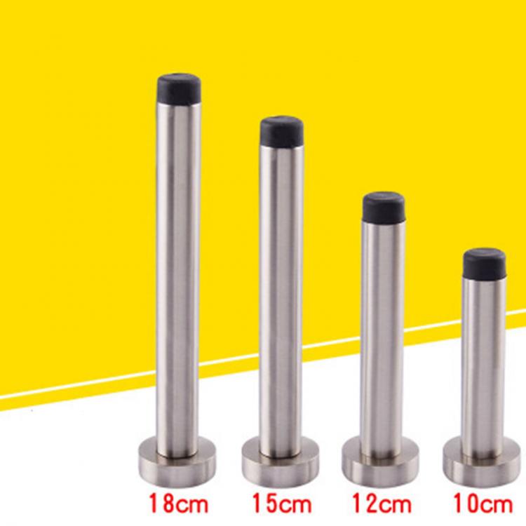 all in one place עיצוב פנים Stainless steel Sliver Wall Mounted Door Stop Stopper Rubber Holder Catch Floor Fitting With Screws For Bedroom Family Home