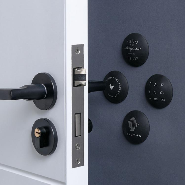 all in one place עיצוב פנים NEW 4PCS TPR Doorknob Self Adhesive Wall Protectors Door Handle Bumpers Buffer Guard Stoppers Silencer Crash Pad Doorknob Lock