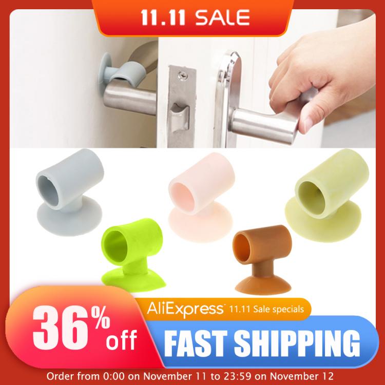 all in one place עיצוב פנים 1Pcs Door Handle Crash Pad Self Adhesive Wall Protectors Mute Silencer Fender Handle Crash Pad Bumper Guard Rubber Stopper New