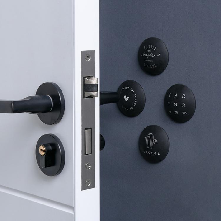 all in one place עיצוב פנים 4 Pieces Round Silicone Door Handle Bumpers Self-adhesive Punch-free Wall Protector Pads Household Anti-collision Door Stoppers