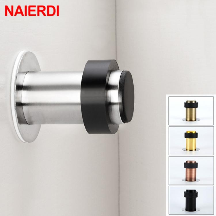 all in one place עיצוב פנים NAIERDI Stainless Steel Door Stopper Door Protective Pad Anti-Collision Protection Self Adhesive Round Door Stops Wall Protector