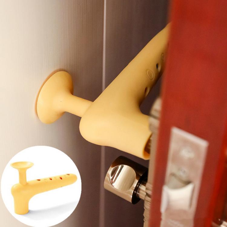 all in one place עיצוב פנים Silicone Room Door Handle Stopper  wall protector Anti-collision pad child safety door  Knob Cover Sleeve Glove Home Accessories