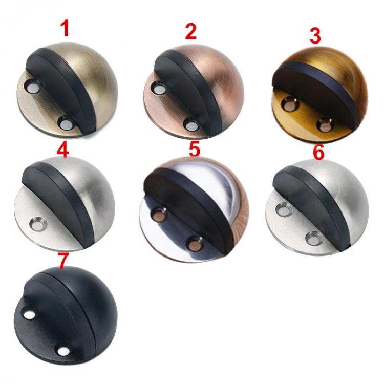 all in one place עיצוב פנים Floor-mounted Door Stops Stainless Steel Glass Door Rubber Semi-circular Anti-collision Punch Free Door Stop Wood Door Holder