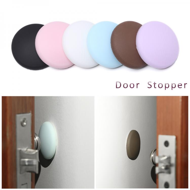 all in one place עיצוב פנים Creative Wall Protector Door Handle Bumper Guard Stopper Anti-slip Sticker Self Adhesive Rubber Round Door Crash Pad Door Stops