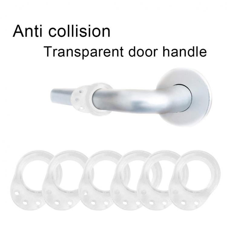 all in one place עיצוב פנים 6PCS Door Stopper Transparent Door Handle Buffer Wall Protection Silica Gel Doorknob Buffer Walls And Furniture Protective Pad