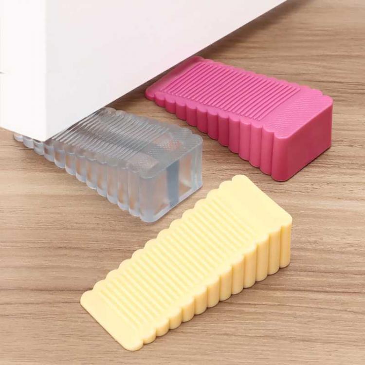 all in one place עיצוב פנים 1pcs Safety Silicone Door Stop Block Wedge Doorstops Door Handle Stopper Home Office Door Rear Retainer Anti-collision Stopper