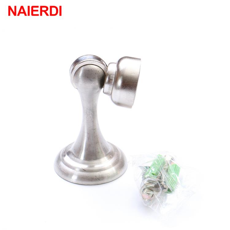 all in one place עיצוב פנים NAIERDI Magnetic Door Stops Stainless Steel Door Stopper Holder Catch Floor Fitting With Screws For Home Bedroom Toilet Hardware