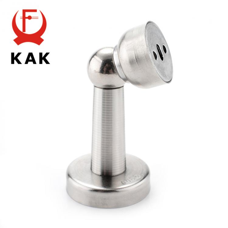 all in one place עיצוב פנים KAK Thicknessed Stainless Steel Magnetic Sliver Door Stop Stopper Door Holder Catch Floor Fitting With Screws For Family Home