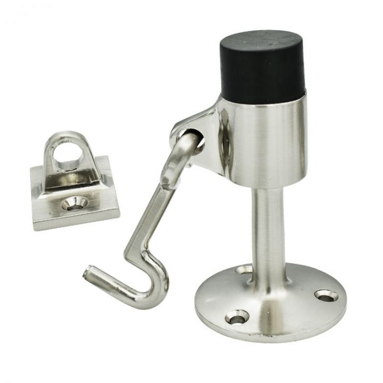 all in one place עיצוב פנים Stainless Steel Door Stopper Door Stops Anti-Collision Toilet Holder Catch Doorstop Furniture Hardware With door buckle