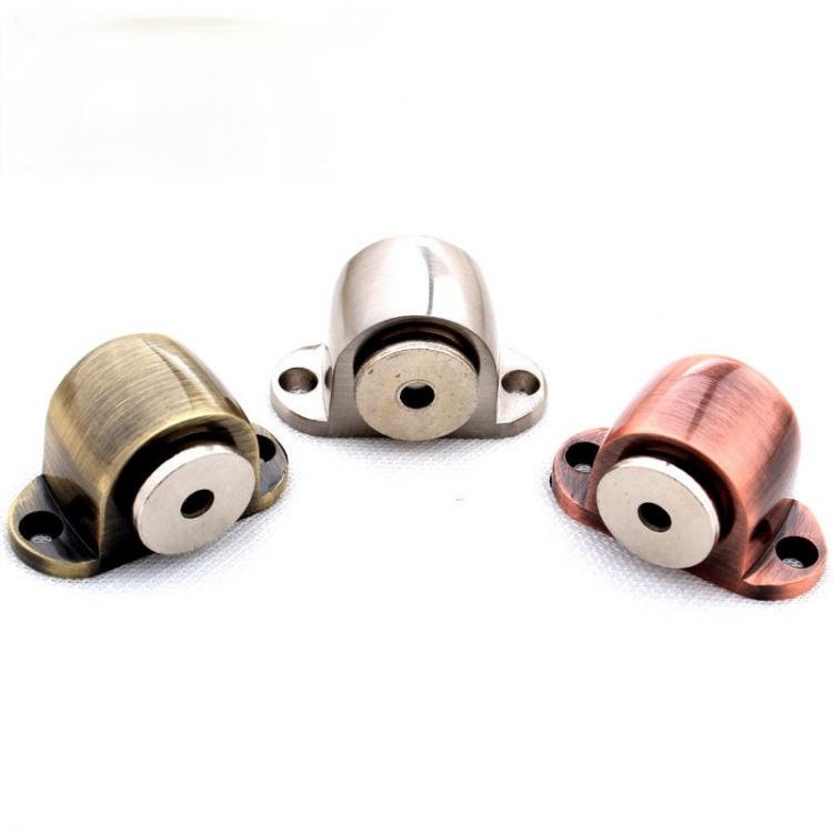 all in one place עיצוב פנים Zinc Alloy Door Stop Casting Powerful Floor-mounted Magnetic Holder 54mm*35mm Satin Nickel Brushed Door Stopper