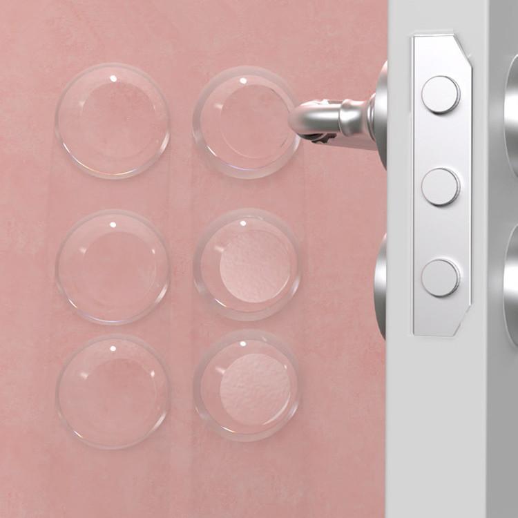 all in one place עיצוב פנים 4/6/9pcs/box Door Stops Punch-free Anti-collision Round Silicone Door Stopper Creative Wall Protector Door Handle Guard Stopper
