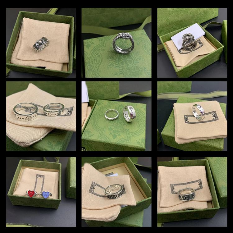 all in one place תכשיטי אופנה Classic retro skeleton ring gear 925 Sterling Silver for men and women, retro style, high-quality jewelry