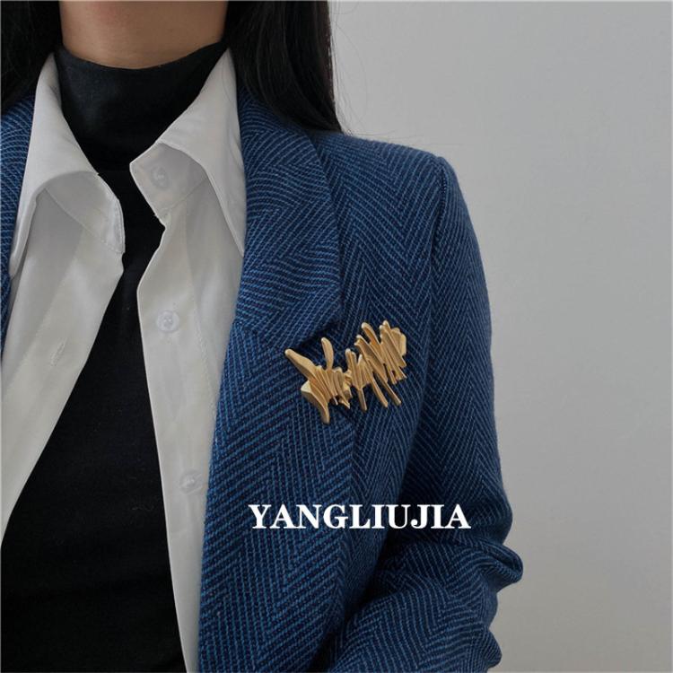 all in one place תכשיטי אופנה Metal Irregular Brooch Restoring Ancient Ways Is Contracted Personality Hip-hop Punk Badge Woman Man Jewelry Accessories 2021