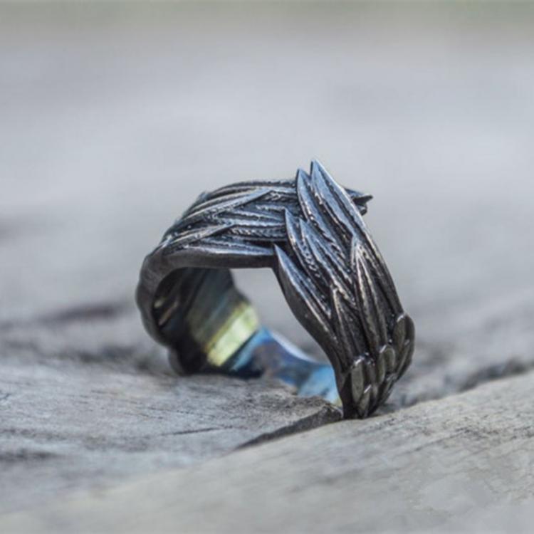 all in one place תכשיטי גברים EYHIMD Unique Mens Feathers Ring 316L Stainless Steel Bird Rings for Men Biker Punk Jewelry Male Bijoux Gifts for him