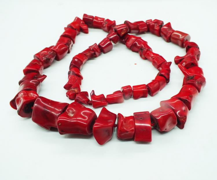 all in one place תכשיטי גברים Exquisite  !! African chiefs the man  jewelry  Red classic coral necklace 80CM  !!  HAVE flaws !
