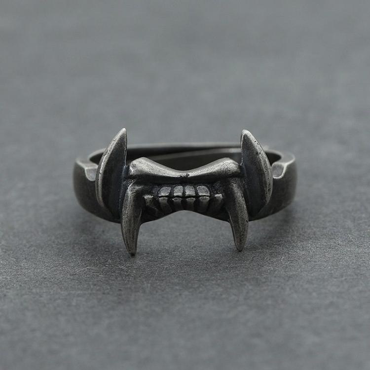 all in one place תכשיטי גברים Men's Fashion Personality Design Vampire Devil Tooth Ring Opening Adjustable Prom Party Casual Gift Ring