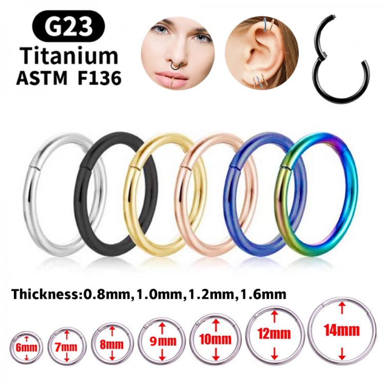all in one place תכשיטי גברים 1Pc G23 Titanium Hinged Segment Nose Ring Open Small Septum Piercing Nose Earrings Women Men Ear Nose Piercing Body Jewelry