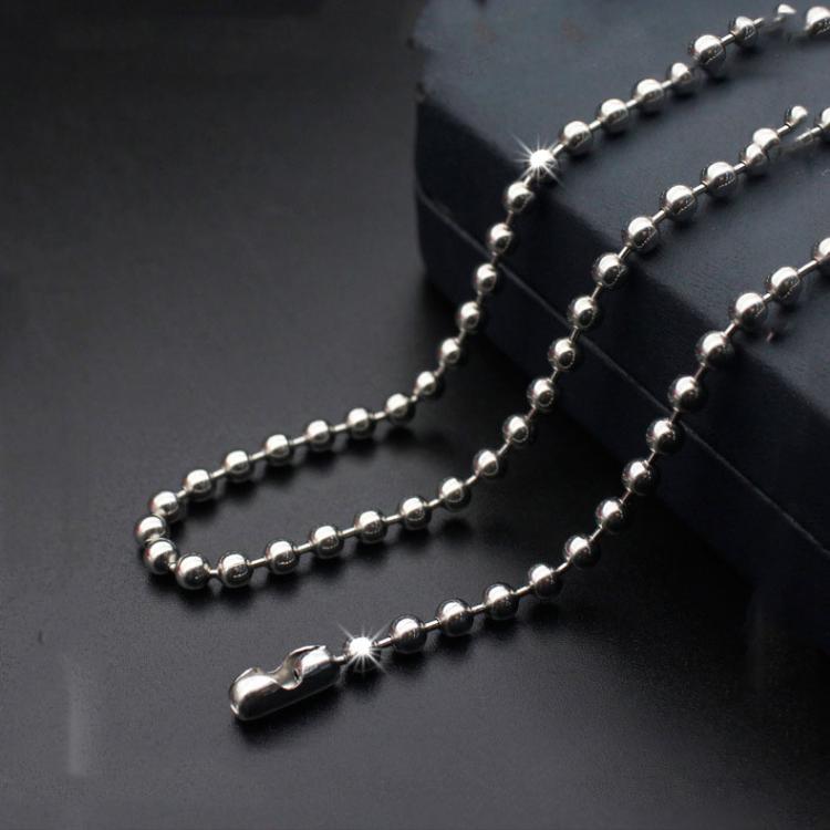 all in one place תכשיטי גברים Fashion new men and women models titanium steel ball necklace stainless steel wave bead chain hot sale