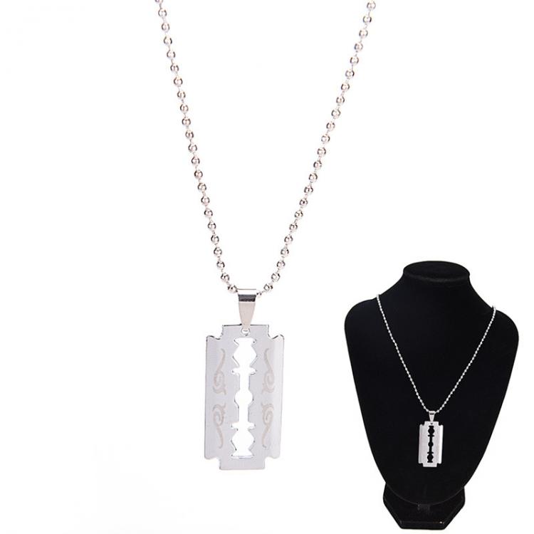 all in one place תכשיטי גברים 1PC Stainless Steel Razor Blades Pendant Necklaces Men Jewelry Cool Steel Male Shaver Shape Necklaces Fashion