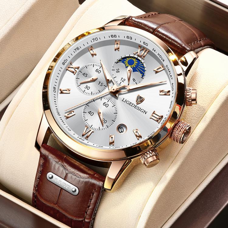all in one place שעונים LIGE Business Mens Watches Brand Luxury Leather Waterproof Sport Quartz Chronograph Military Watch Men Clock Relogio Masculino