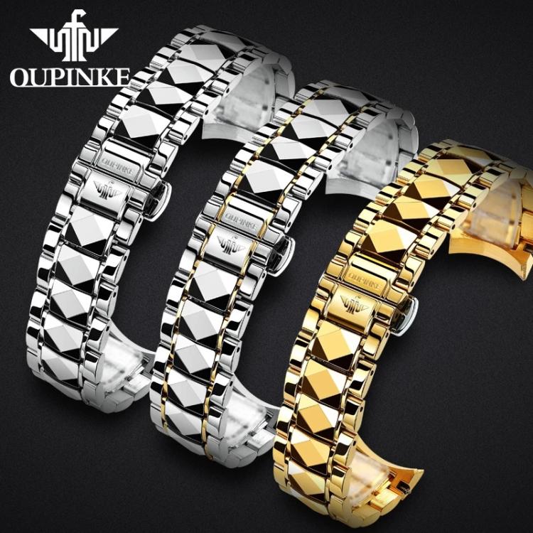 all in one place שעונים OUPINKE Watch Band Premium Solid Stainless Tungsten Steel Watch Bracelet Straps Wristband 20mm 22mm 24mm