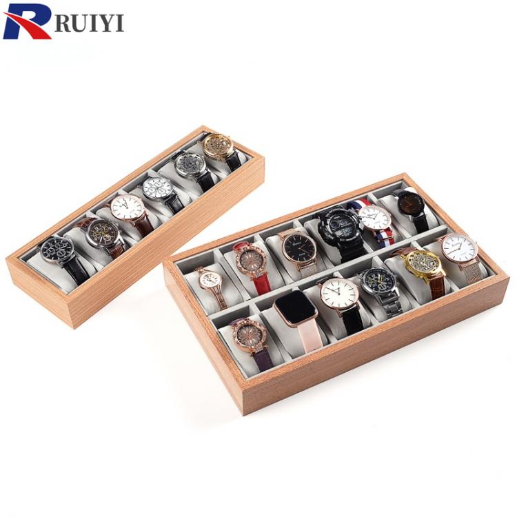 all in one place שעונים New No glass Rosewood 6/12/24/30-bit Counter Watch Box Jewelry Display Plate Watch Sales Display Boutiques and stalls Watch case