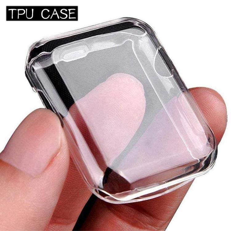 all in one place שעונים 360 Slim Watch Cover for Apple Watch Case 6 SE 5 4 3 2 1 42MM 38MM Soft TPU Screen Protector for IWatch 6 Series 5 4 3 44MM 40MM